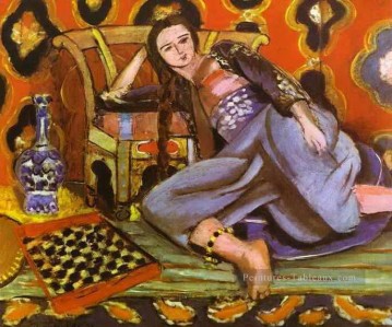 Henri Matisse œuvres - Odalisque sur un canapé turc 1928 fauvisme abstrait Henri Matisse